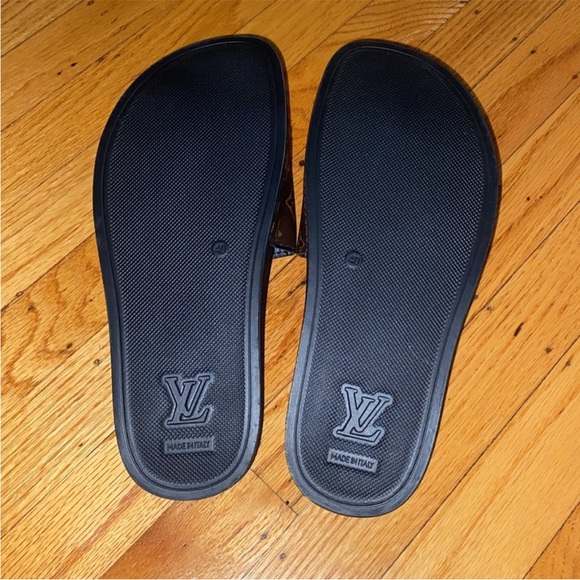 Louis Vuitton Brown Monogram Slide Sandals - Picture 3 of 5
